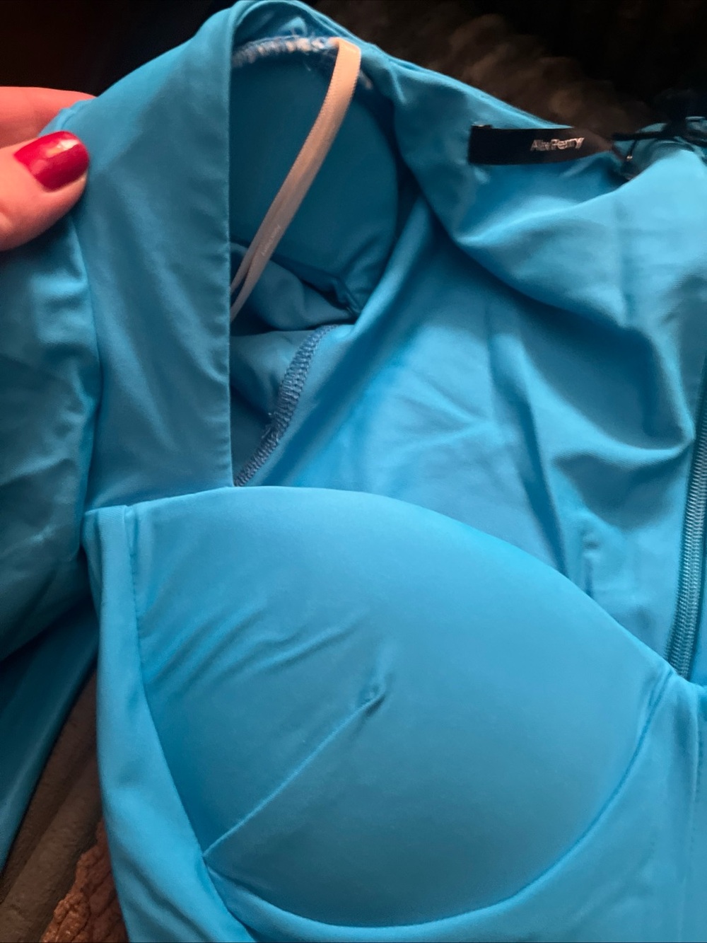 Alex Perry Turquoise Blue Midi Dress medium - Picture 7 of 11